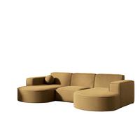 SOFA U-form Sunday - Braun, Holzwerkstoff/Textil (299/78/165cm) - Fun Möbel