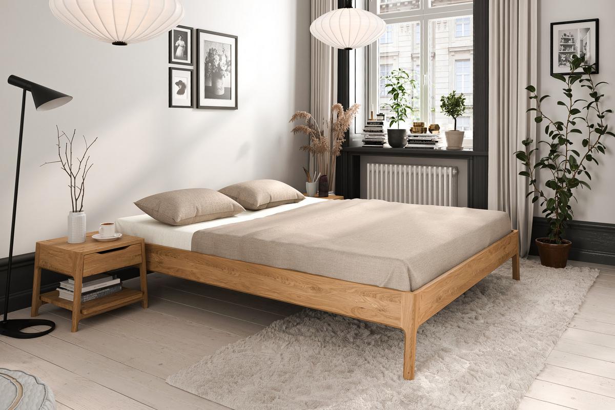 MASSIVHOLZBETT PAUL 3 80 x 200 Wildeiche - Wildeiche, Holz (80/200cm) - byoak