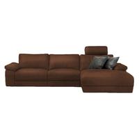 ECKSOFA XL MOTORISCHER RELAXFUNKTION LOLA Braun Leder Relaxfunktion - Schwarz/Braun, Leder (304/178cm) - KAWOLA