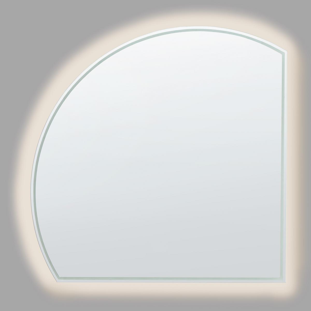 LED-BADEZIMMER-SPIEGEL 100/100 cm Silber Ozenay - Silberfarben, Glas (100/100/2cm) - Beliani