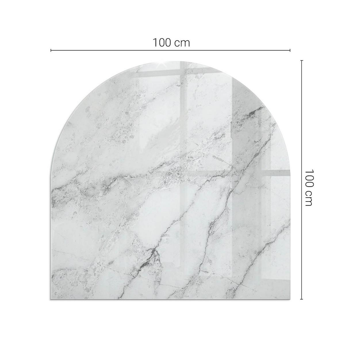 GLASPLATTE für Kamin 100x100 cm - Weiß, Glas (100/100/0.4cm) - TULUP