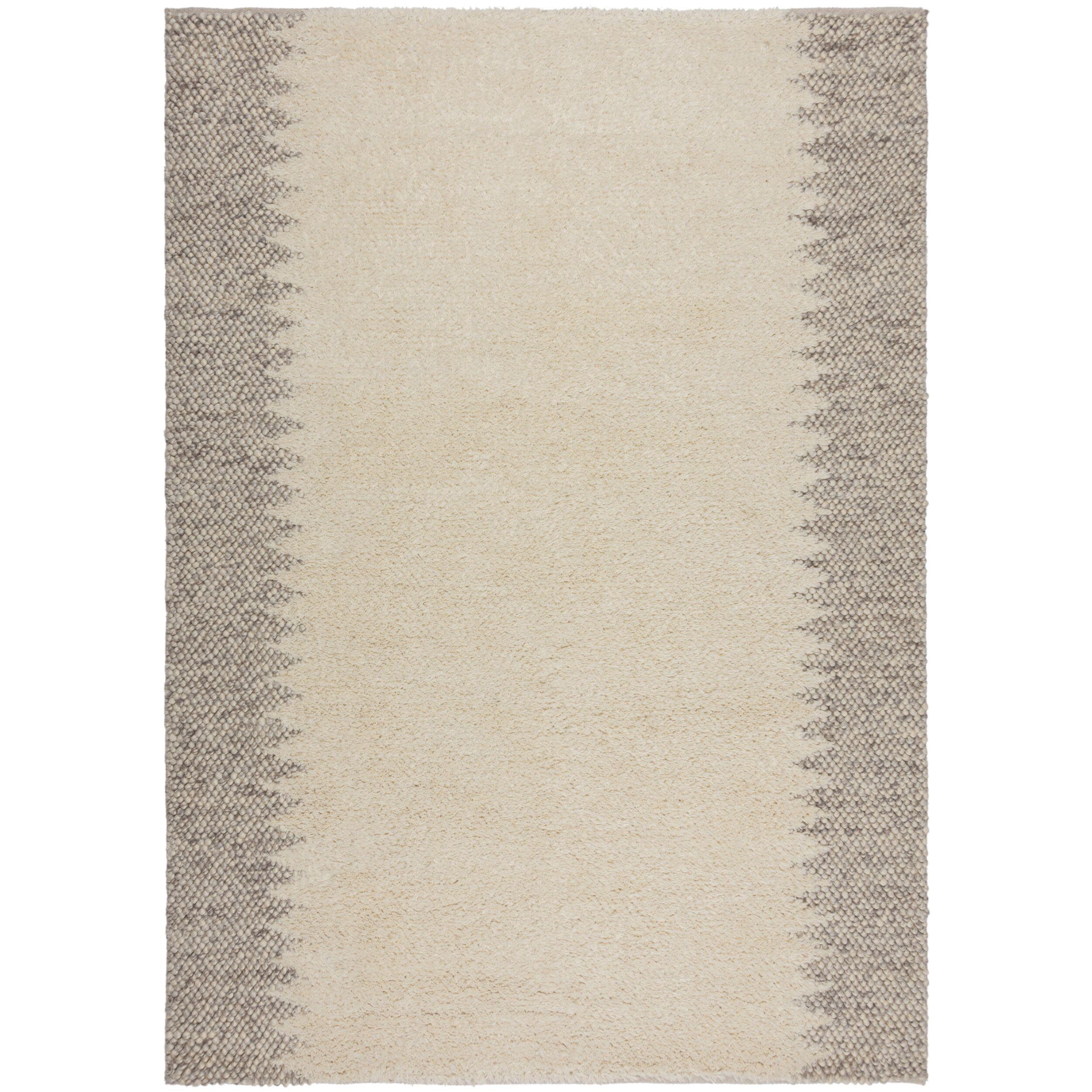 WOLLTEPPICH handgewebt MEDWAY, mit Bordüre, Beige, 160 x 230 cm - Beige, Textil (230/160cm) - KADIMA DESIGN