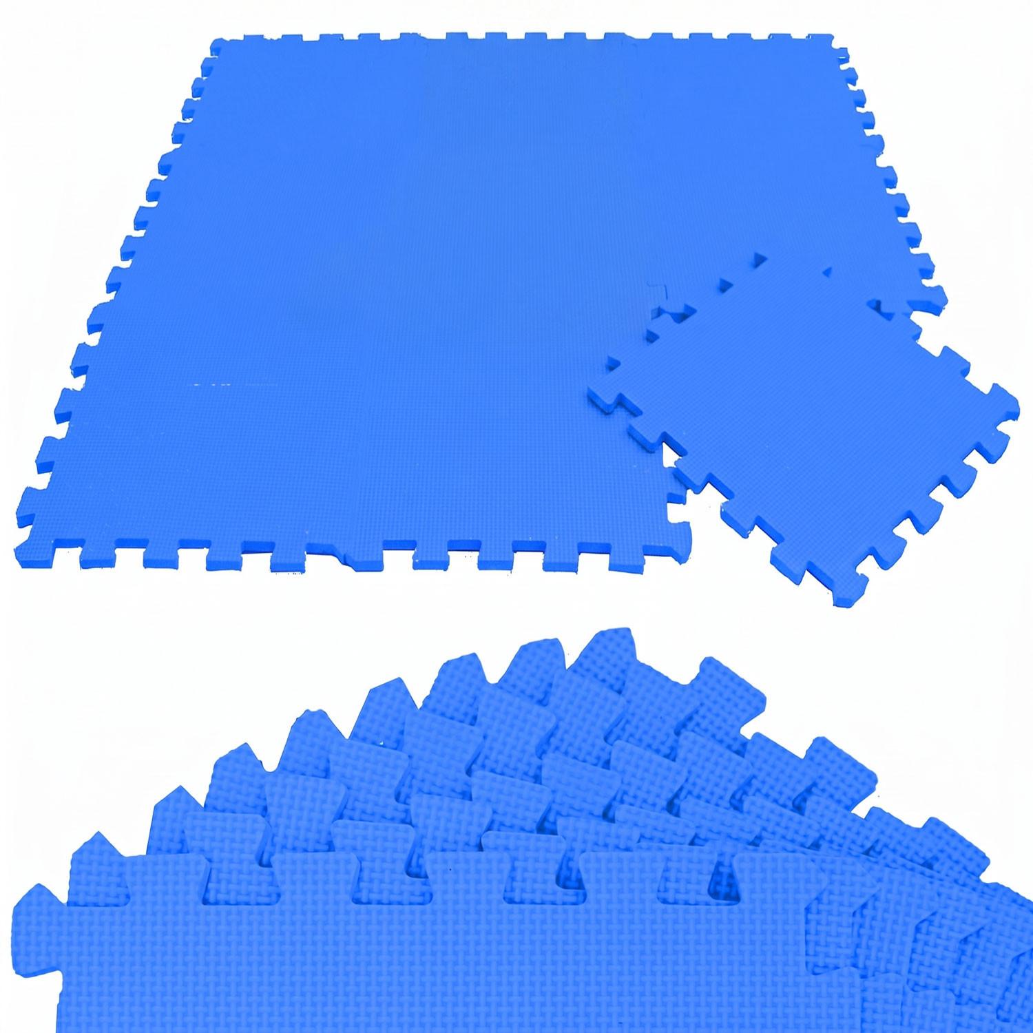 SPIELMATTE ab Null - 90 cm Baby Puzzlematte Blau - Blau, Kunststoff (30/30cm) - Littletom