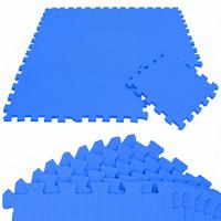 SPIELMATTE ab Null - 90 cm Baby Puzzlematte Blau - Blau, Kunststoff (30/30cm) - Littletom