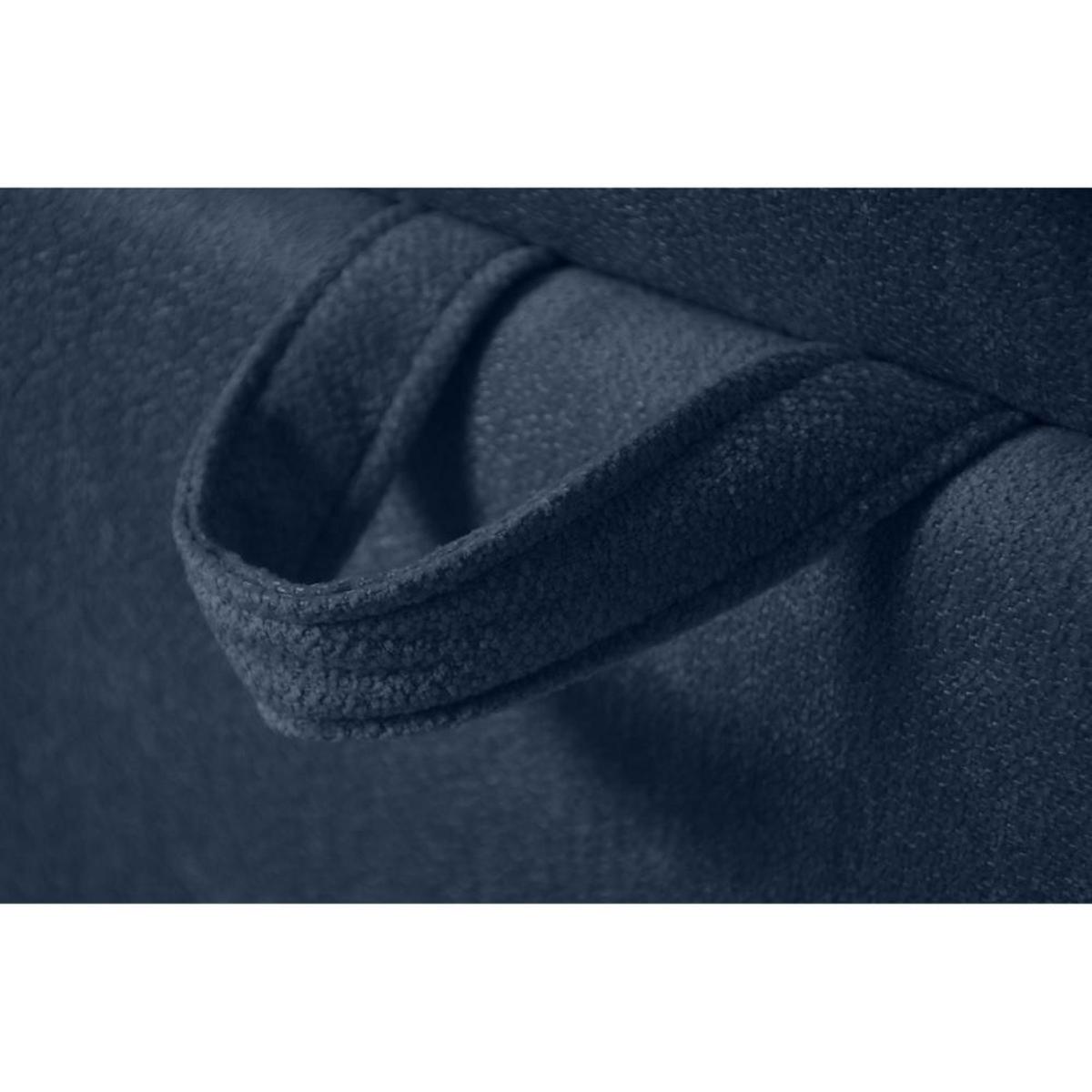 BOXBETT Solido mit Bettkasten 140x200 cm blau - Blau/Schwarz, Textil/Metall (140/200cm) - Beautysofa