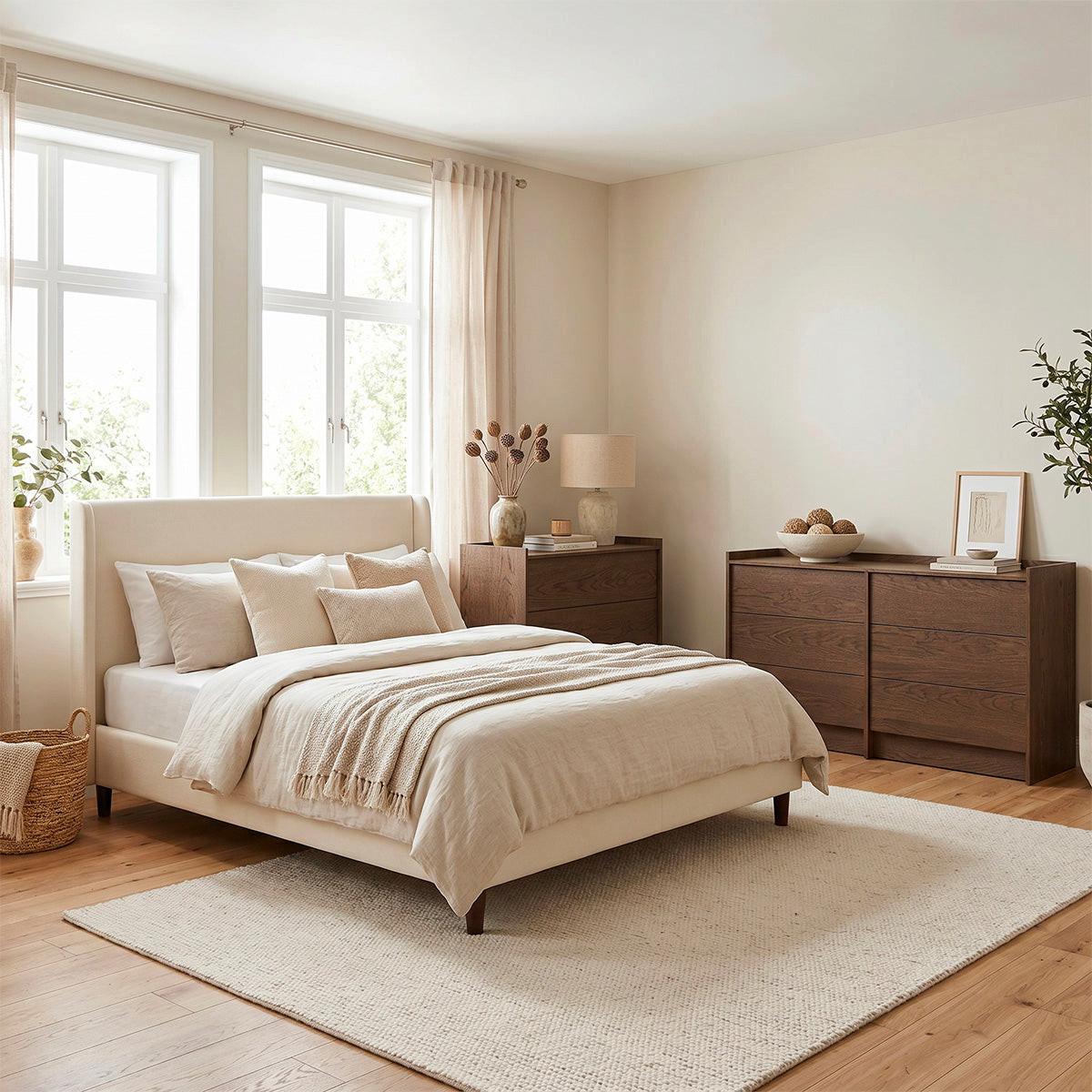 KOMMODE Japandi Dunkles Holz - Braun, Holzwerkstoff (184/90/38cm) - Petits-meubles