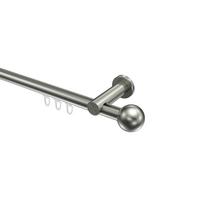 GARDINENSTANGE INNENLAUF Platon Luino 140 cm, 1-läufig, 20 mm Ø Edelstahl-Optik - Edelstahlfarben, Metall (140cm) - INTERDECO