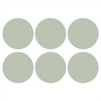 GLASUNTERSETZER 6er-Set Rund Mintgrün - Unifarben 10x10 cm - Salbeigrün, Naturmaterialien (10/0.2cm) - MuchoWow