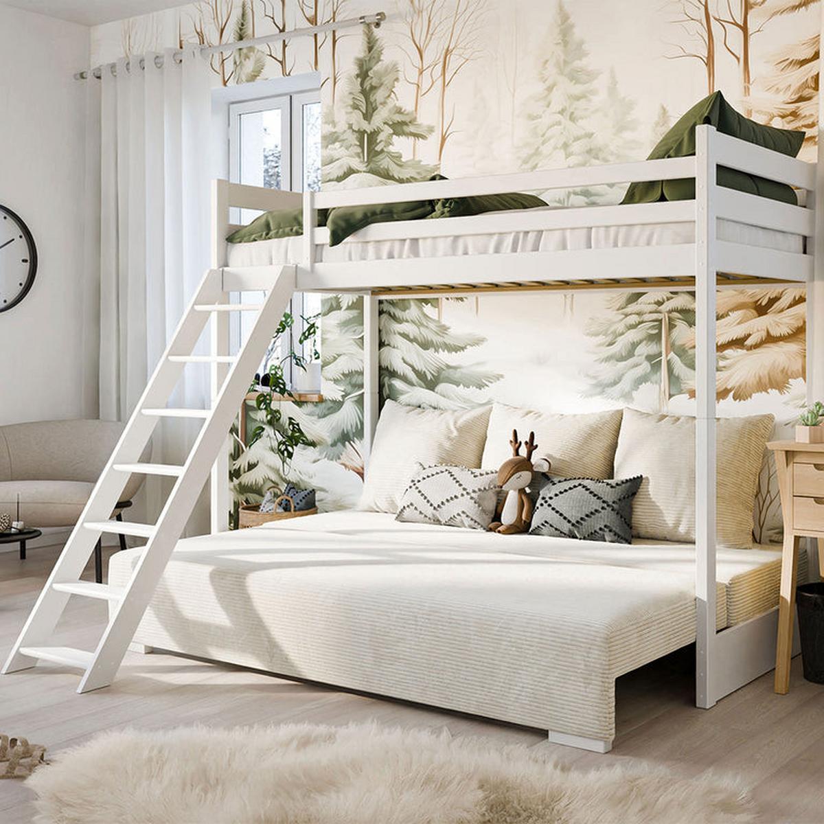 BETT 90/200 Orlane Weiß - Weiß, Holz (90/200cm) - Petits-meubles