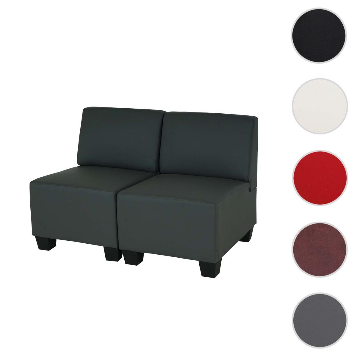 2-SITZER Grau - Dunkelgrau/Grau, Textil (114/76/72cm) - MCW