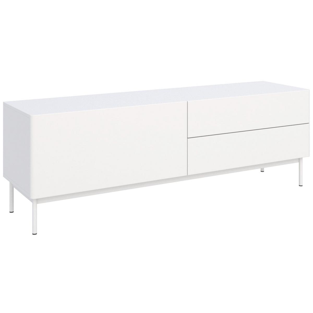 TV-LOWBOARD Olio WEIß 160 CM - Weiß, Holzwerkstoff/Metall (160/52/38.6cm) - Selsey