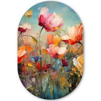 WANDBILD Blumen - Aquarell - Kunst - Botanisch - Natur Deko Groß 80x120 cm - Orange, Kunststoff (80/120cm) - MuchoWow
