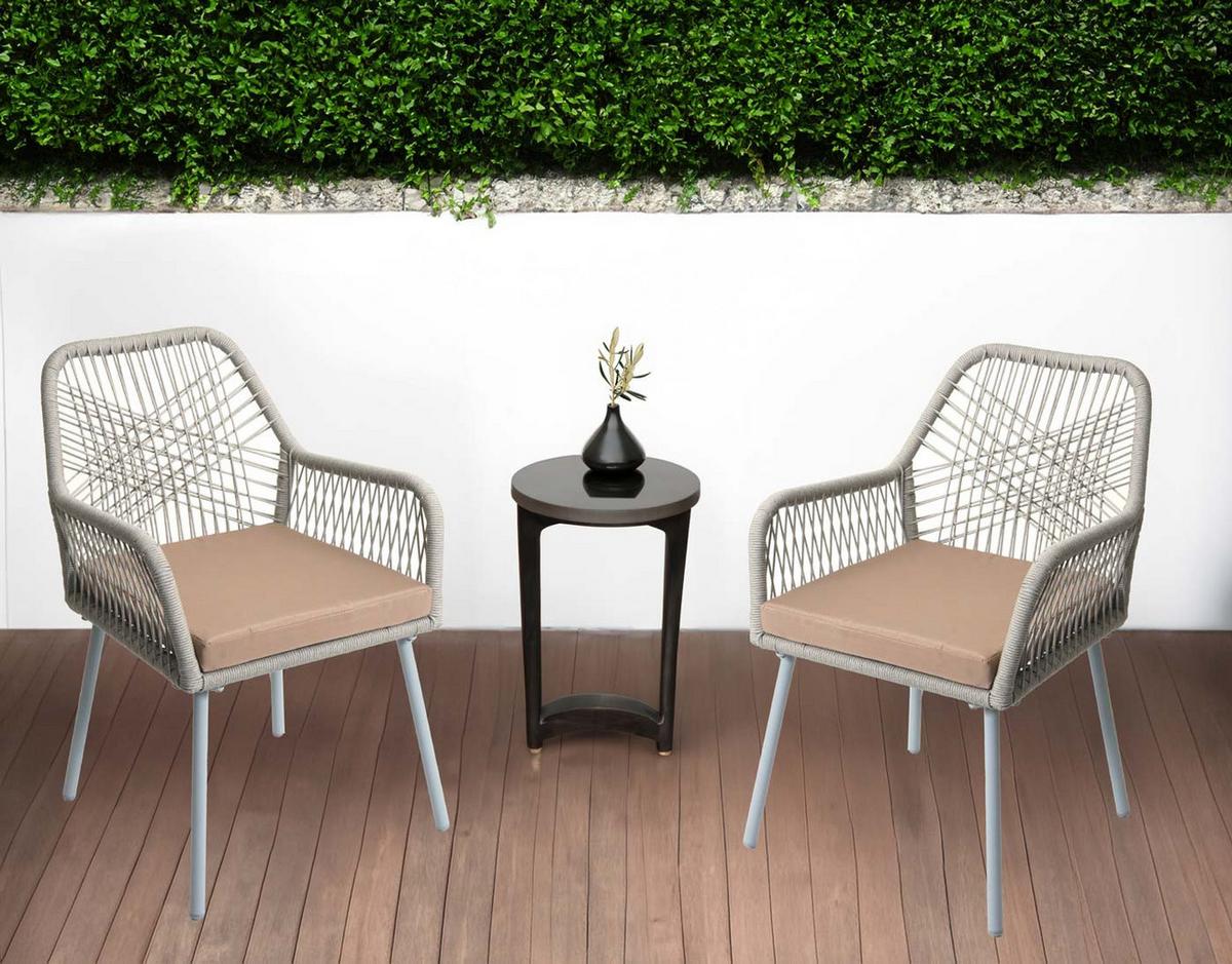 GARTENSTUHL Grau, Taupe - Taupe/Grau, Textil (54/81/62cm) - MCW