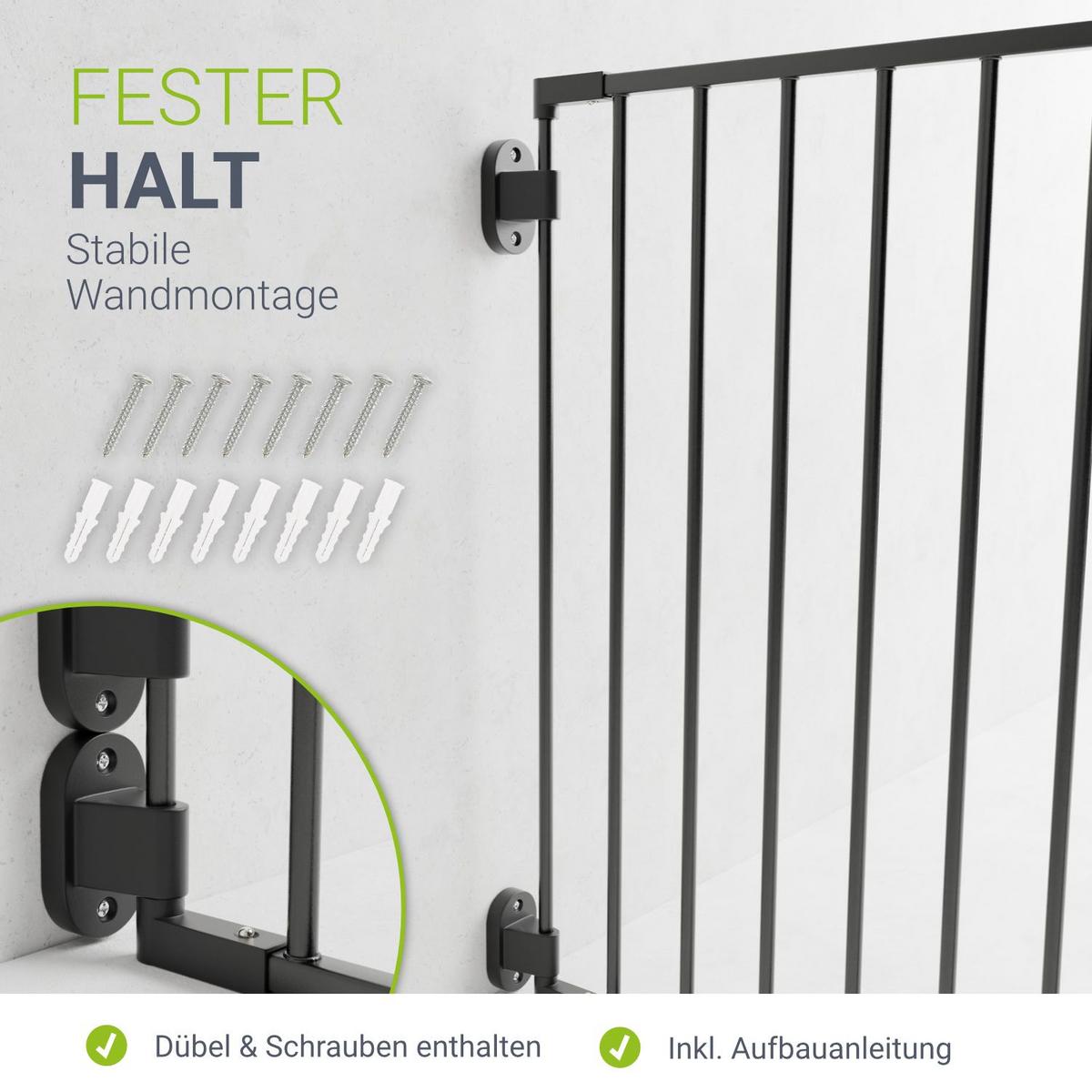 KAMINSCHUTZGITTER 300 cm - Schwarz, Metall (60/76/303cm) - Juskys