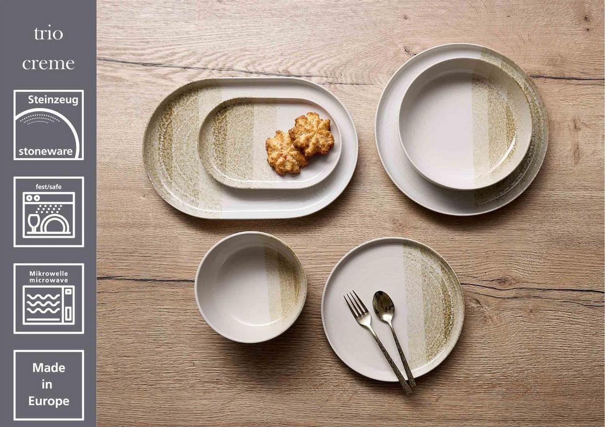 EINSTEIGER-SET Trio Creme 16-tlg. - Creme, Keramik (2/2/2cm) - Ritzenhoff Breker