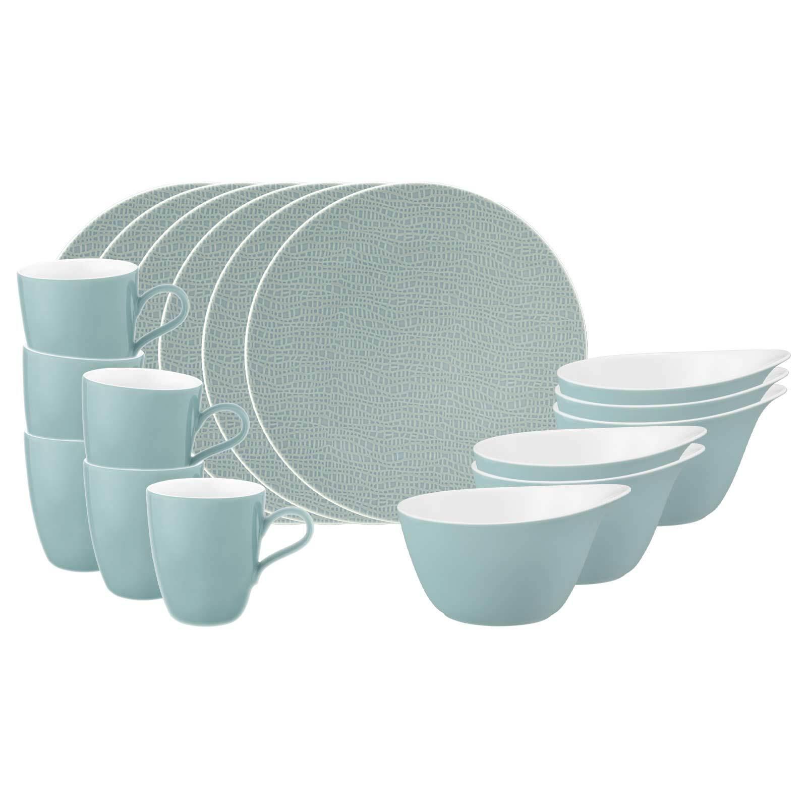 FRÜHSTÜCKS-SET Life Fashion Green Chic 18-tlg. - Grün, Keramik (2/2/2cm) - Seltmann Weiden