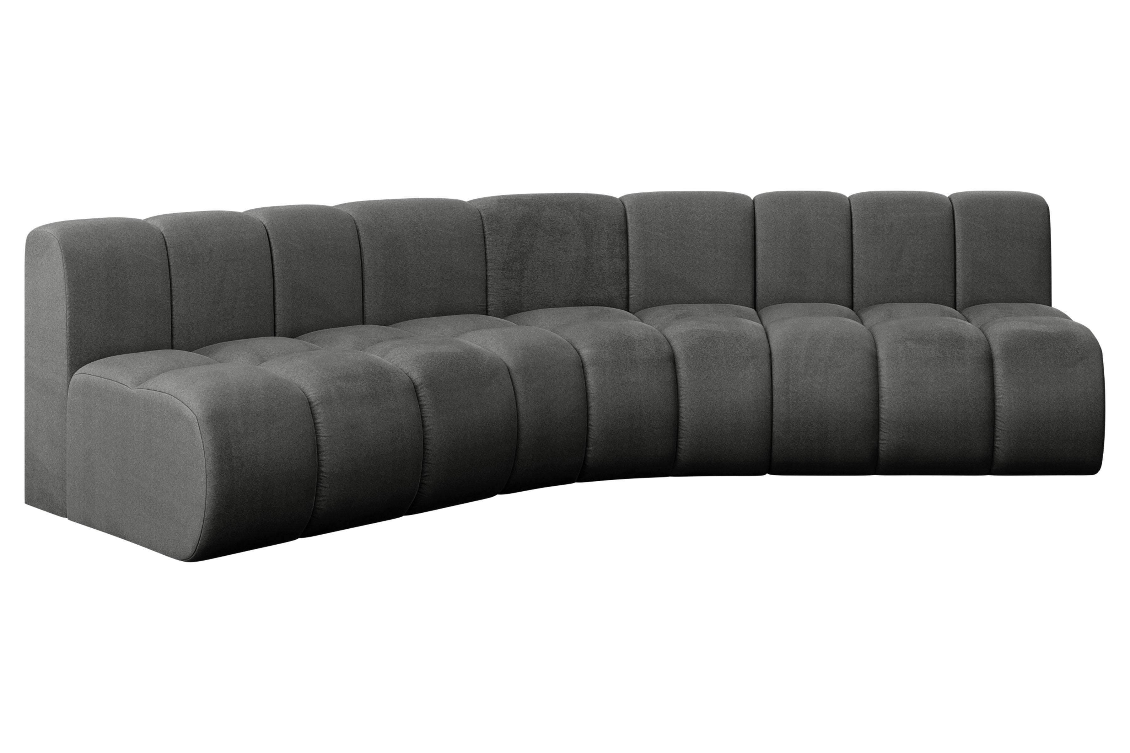 ECKSOFA modulares Sofa Montra-L1 - 290x174x70 cm Dunkelgrau - Dunkelgrau, Holzwerkstoff/Textil (290/174cm) - ALTDECOR