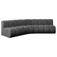ECKSOFA modulares Sofa Montra-L1 - 290x174x70 cm Dunkelgrau - Dunkelgrau, Holzwerkstoff/Textil (290/174cm) - ALTDECOR