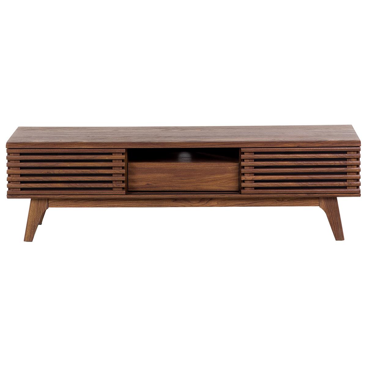 TV-MÖBEL Dunkelbraun DETROIT 35/149/44 cm - Dunkelbraun, Holzwerkstoff (149/44/35cm) - Beliani