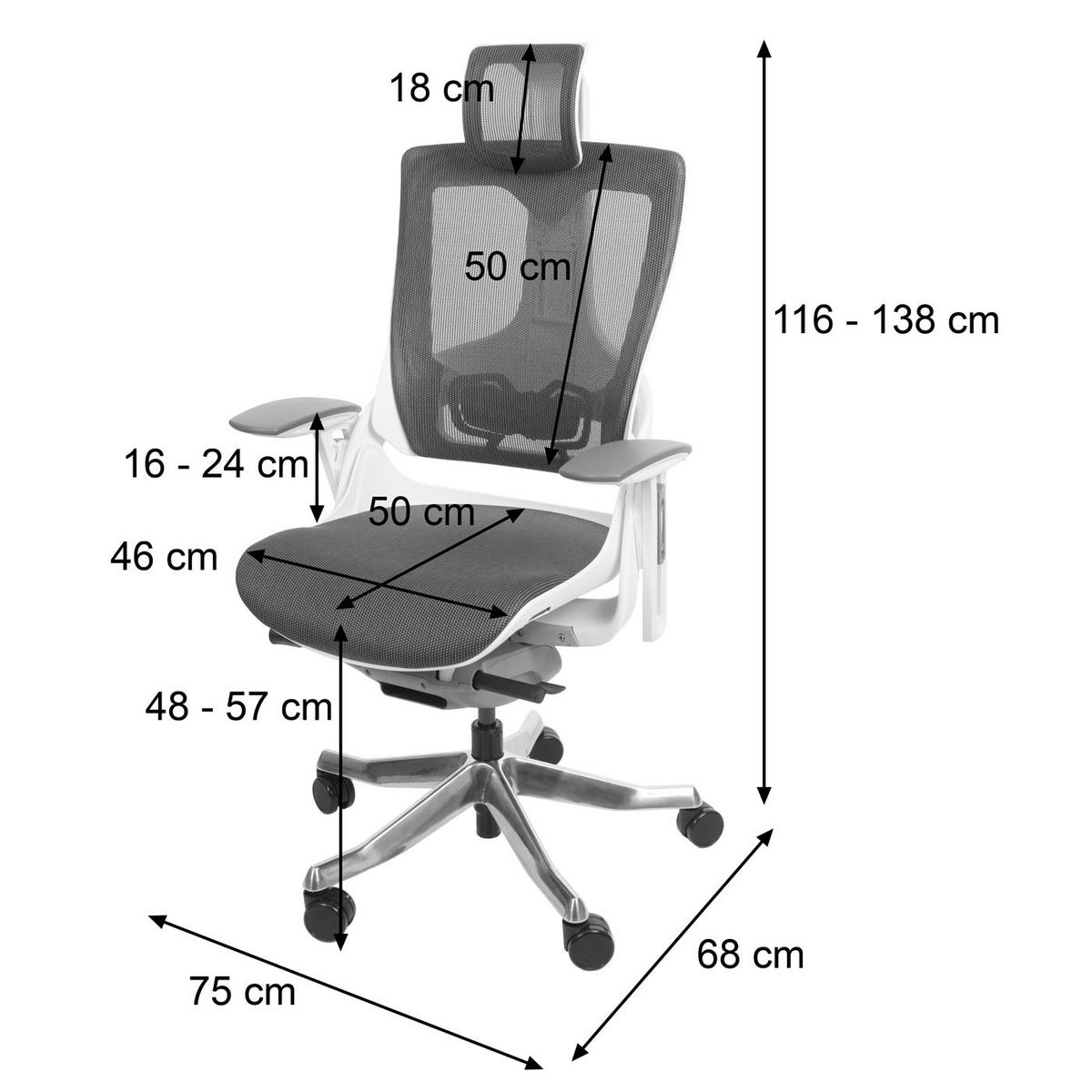 BÜROSTUHL MERRYFAIR Schwarz - Schwarz, Textil (75/138/68cm) - MCW