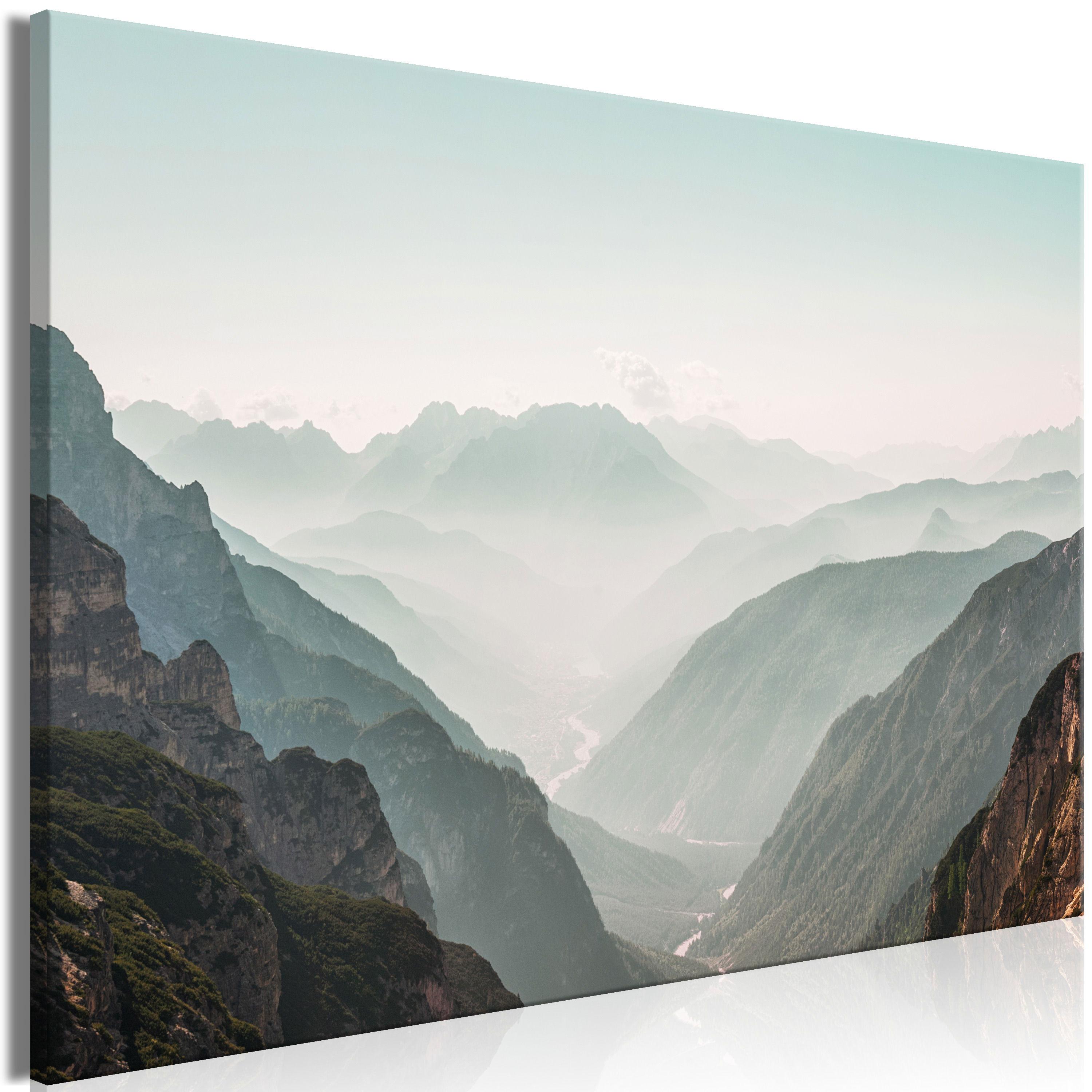 KUNSTDRUCK Grün 90/60 cm - Braun/Grün, Textil (90/60cm) - KUNSTLOFT