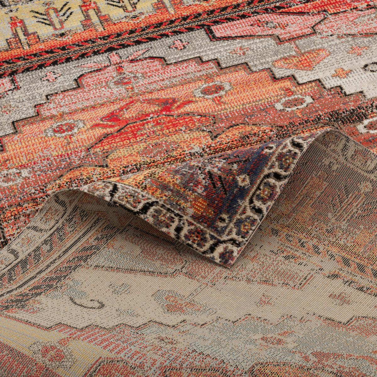 KURZFLOR DESIGNER TEPPICH MODERN VINTAGE ORIENT MUSTER - Rostfarben, Textil (160/230cm) - Pergamon