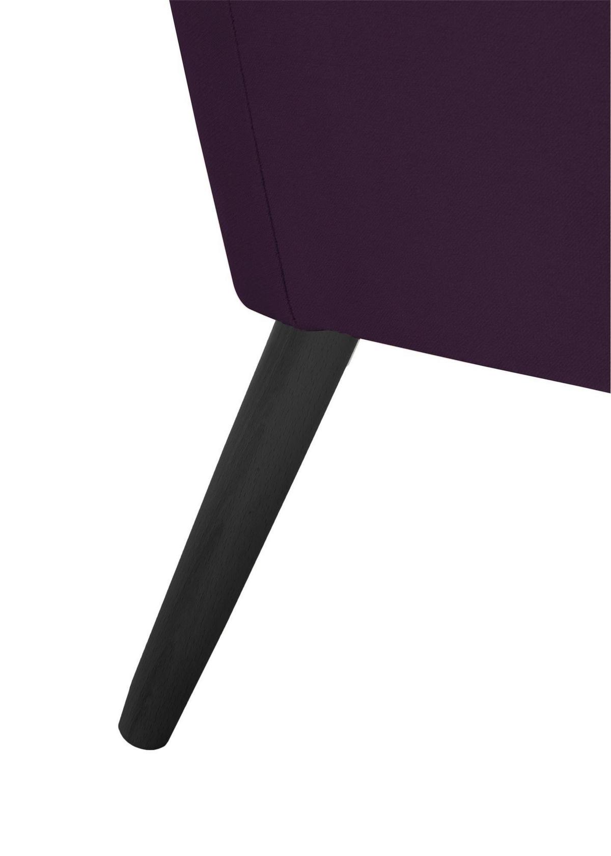 SESSEL Kachka Bezug Samtvelour Buche schwarz / purple - Lila/Buche Kolonial, Kunststoff (71/81/67cm) - 58aufmkessel