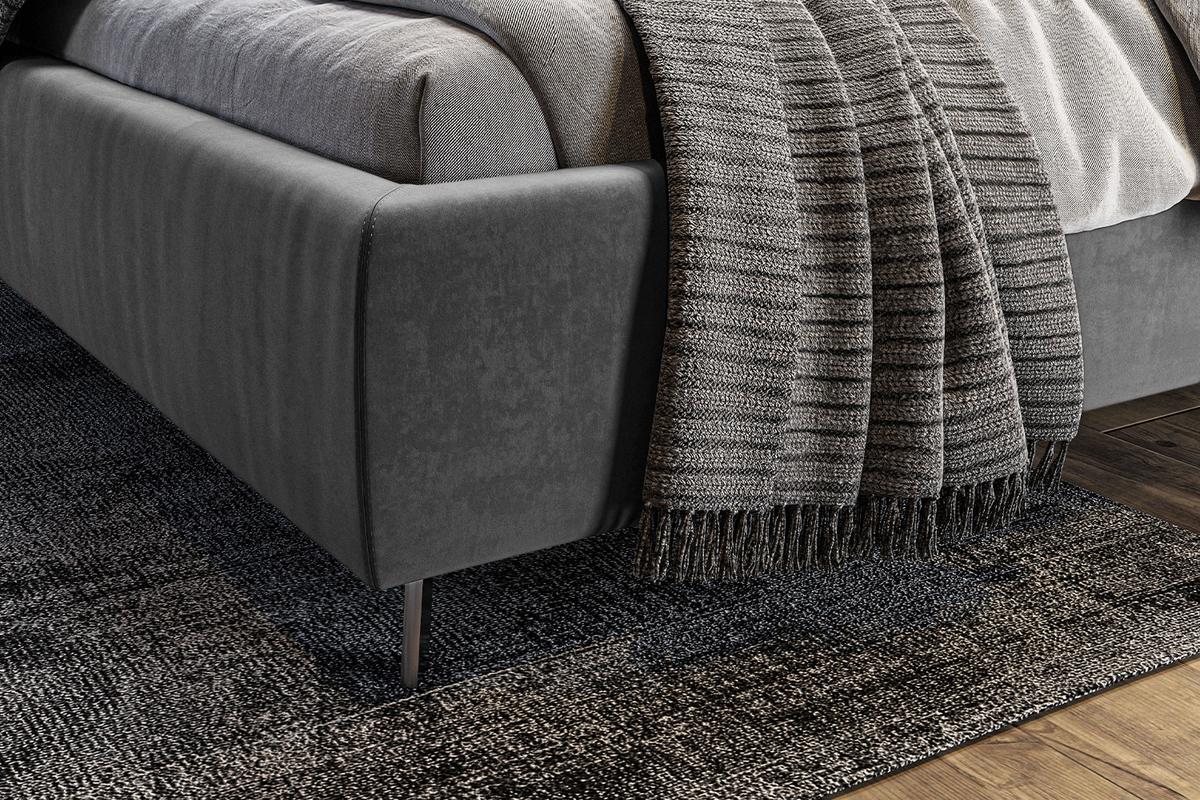 POLSTERBETT ANNY Grau Velvet - Grau, Textil (200/200cm) - KAWOLA