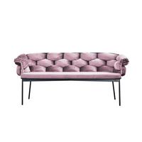 SITZBANK MONTY Pink Velvet - Rosa, Textil (240/78/62cm) - KAWOLA