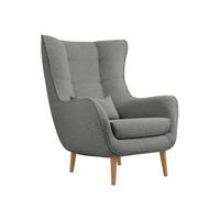 SESSEL Estjano Boucle - Beige/Grau, Holz/Textil (80/106/95cm) - MIRJAN24