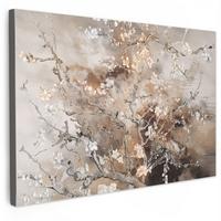 LEINWANDBILD Mandelblüte - Kunst - Van Gogh - Beige - Abstrakt Gemälde 60x40 cm - Braun, Textil (60/40cm) - MuchoWow