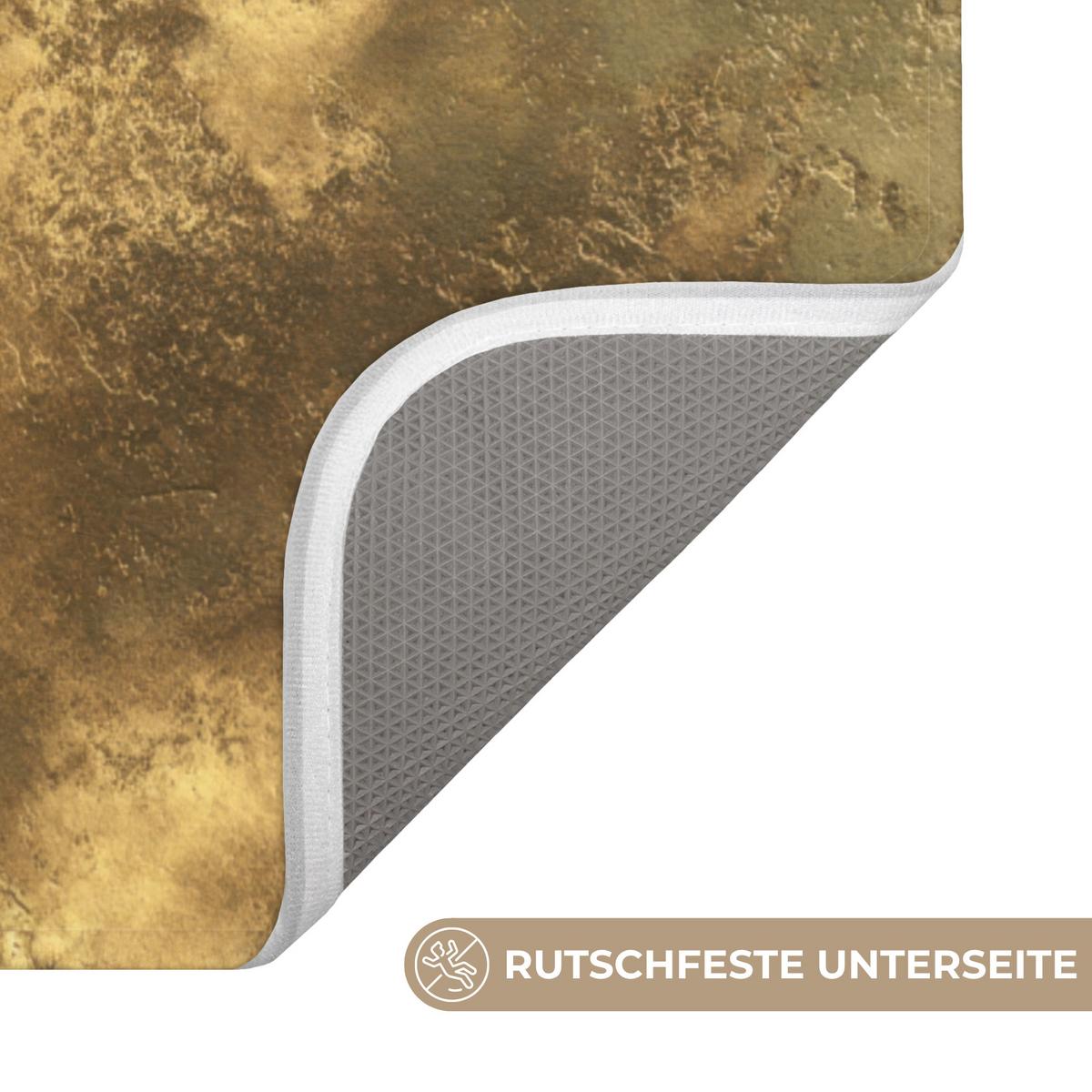 BADEMATTE Antik - Metallic-Look - Gold 60x120 cm - Goldfarben, Textil (60/120cm) - OnlyWow