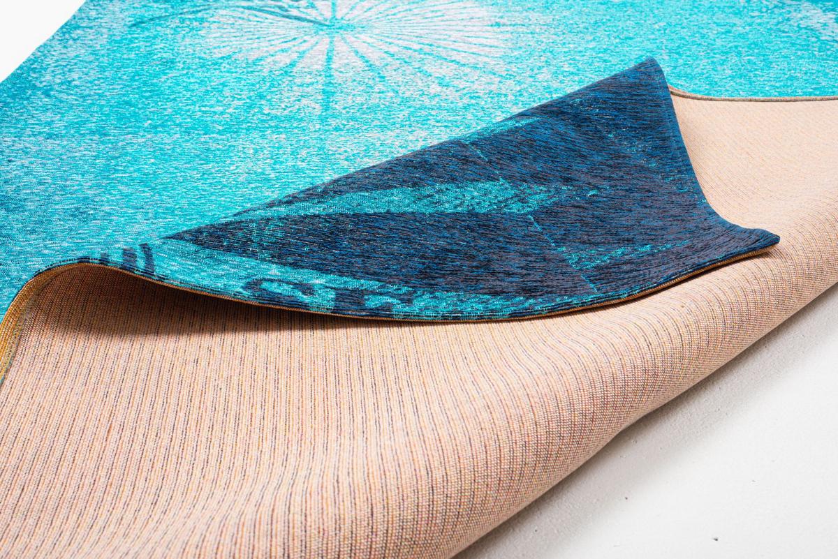 FLACHWEBTEPPICH Keitum 80x160 cm - Blau, Textil (80/80cm) - Sansibar SYLT