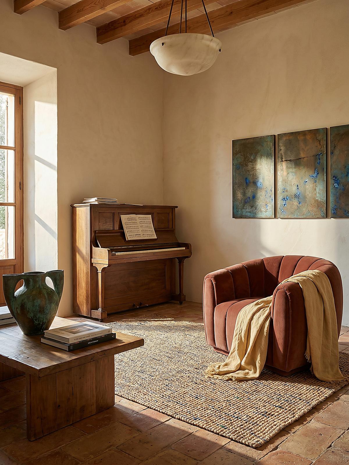 JUTETEPPICH handgewebt ERME, in Naturjute, Natur-Blau, 200 x 290 cm - Beige, Textil (290/200cm) - KADIMA DESIGN