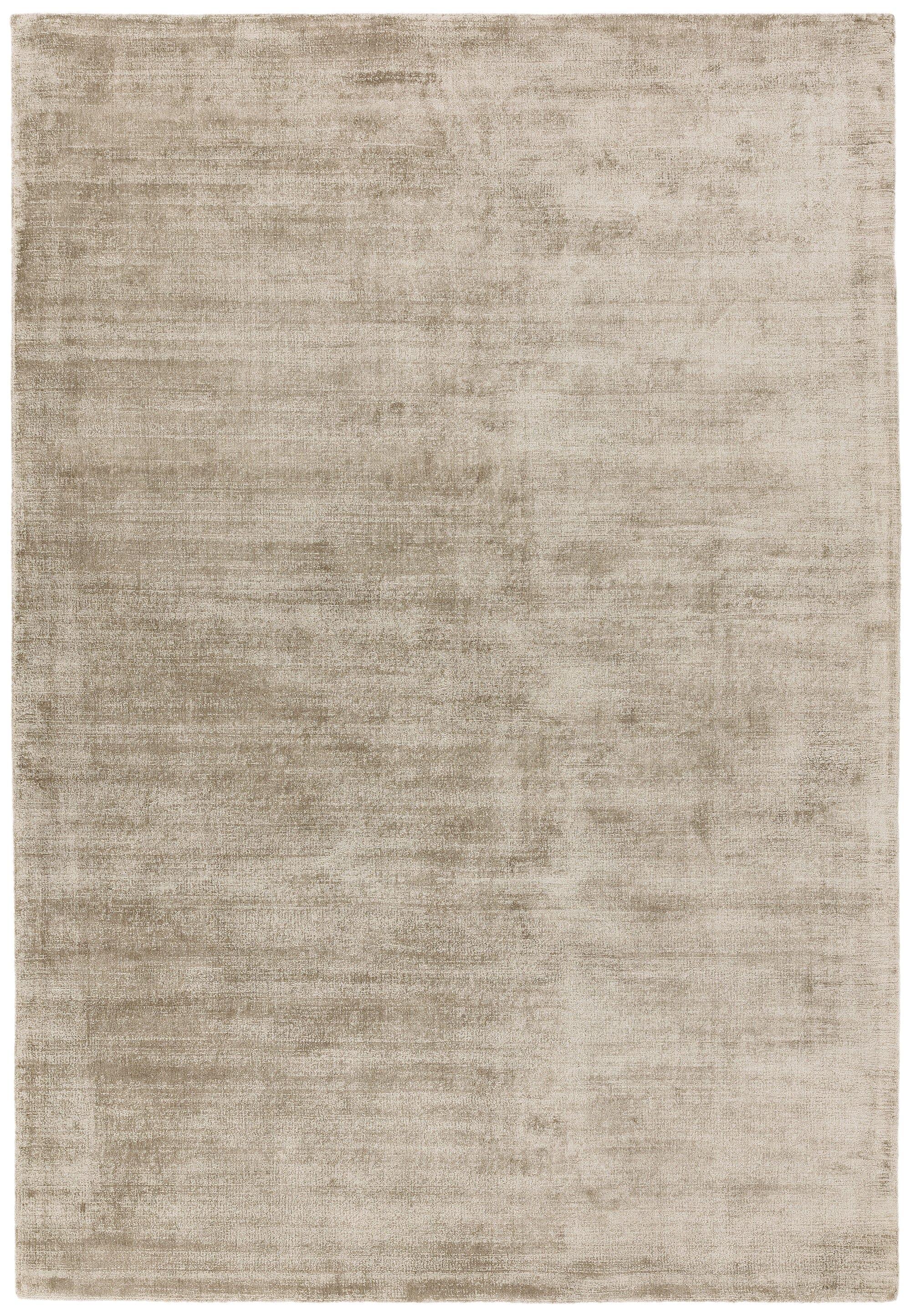 VISKOSETEPPICH handgewebt BARI, einfarbig, Taupe, 120 x 170 cm - Beige, Textil (120/170cm) - KADIMA DESIGN