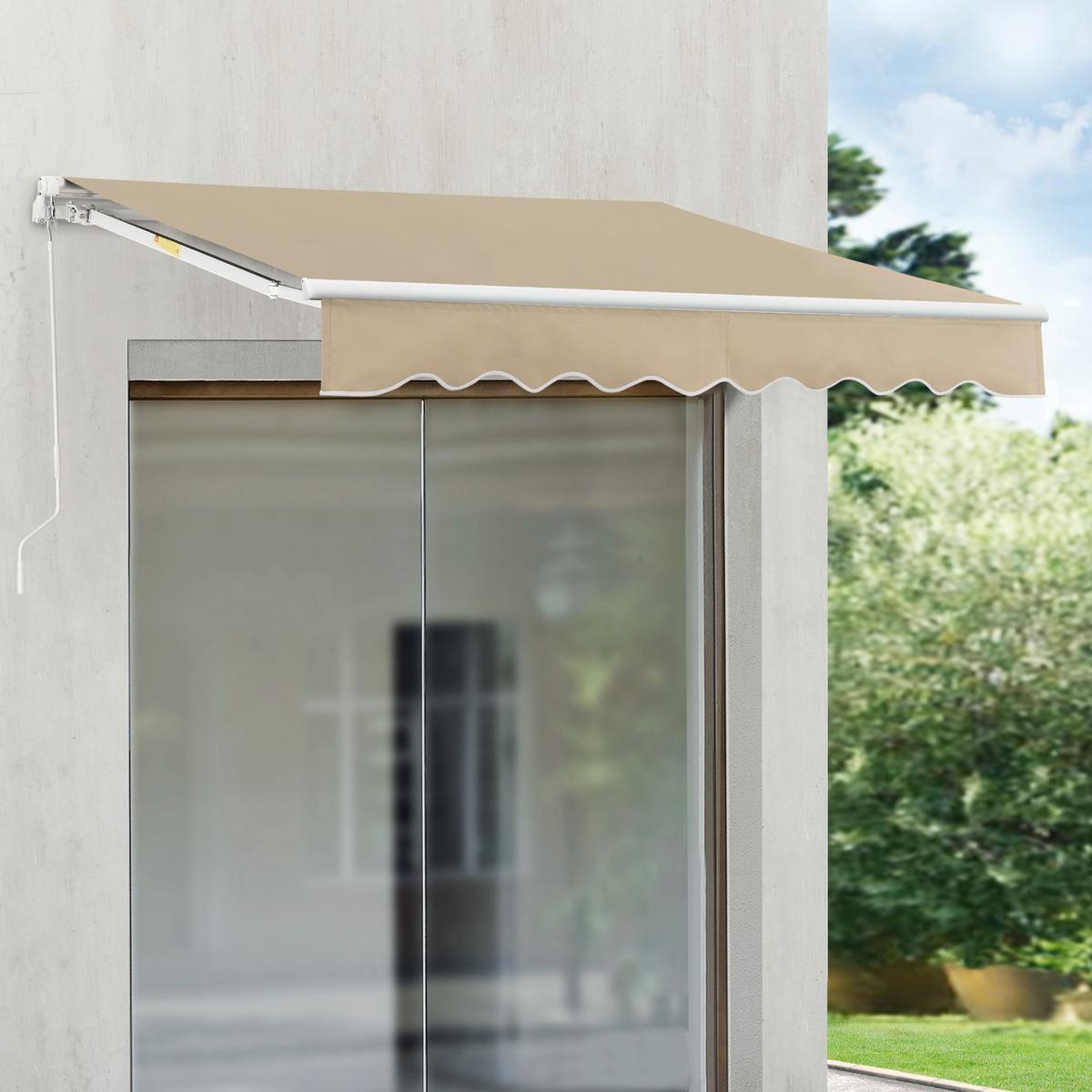GELENKARMMARKISE Bitonto - Beige, Textil/Metall (250/0.1/200cm) - [en.casa]
