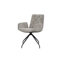 DREHSTUHL NEW CHARME Steingrau Cord (1er-Set) - Grau, Textil (59/87/66cm) - KAWOLA