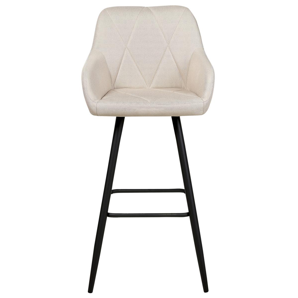 BARSTUHL 2er-Set Polsterbezug Beige Darien - Beige, Textil/Metall (47/104/47cm) - Beliani