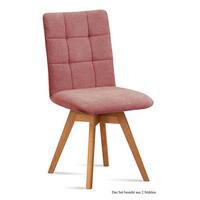 ESSZIMMERSTUHL drehbar (2er-Set) Doria 47x91x60 Eiche geölt/Rosewood - Eichefarben/Dunkelrosa, Kunststoff (60/91/47cm) - 58aufmkessel