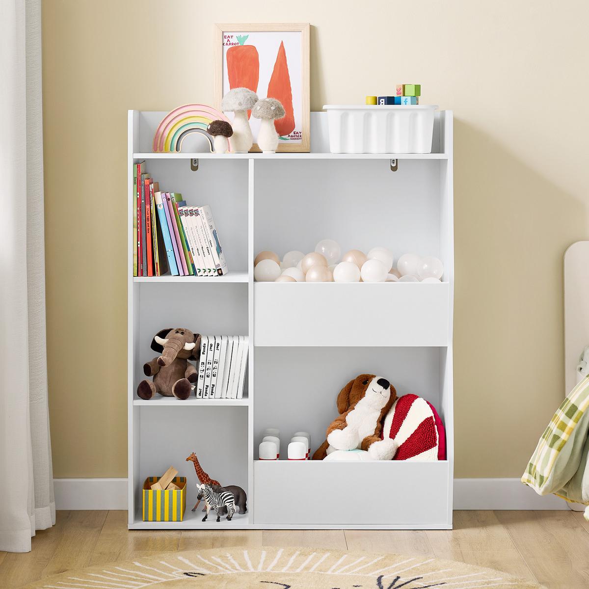 KINDERREGAL Weiß - Weiß, Holzwerkstoff (80/104/34cm) - SoBuy