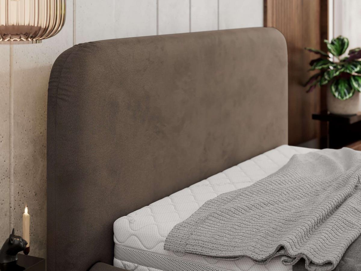 POLSTERBETT BENEA CLASSIC 140/200 - Braun Velvet - Multipocket-Matratze - Braun, Textil (140/200cm) - MKS