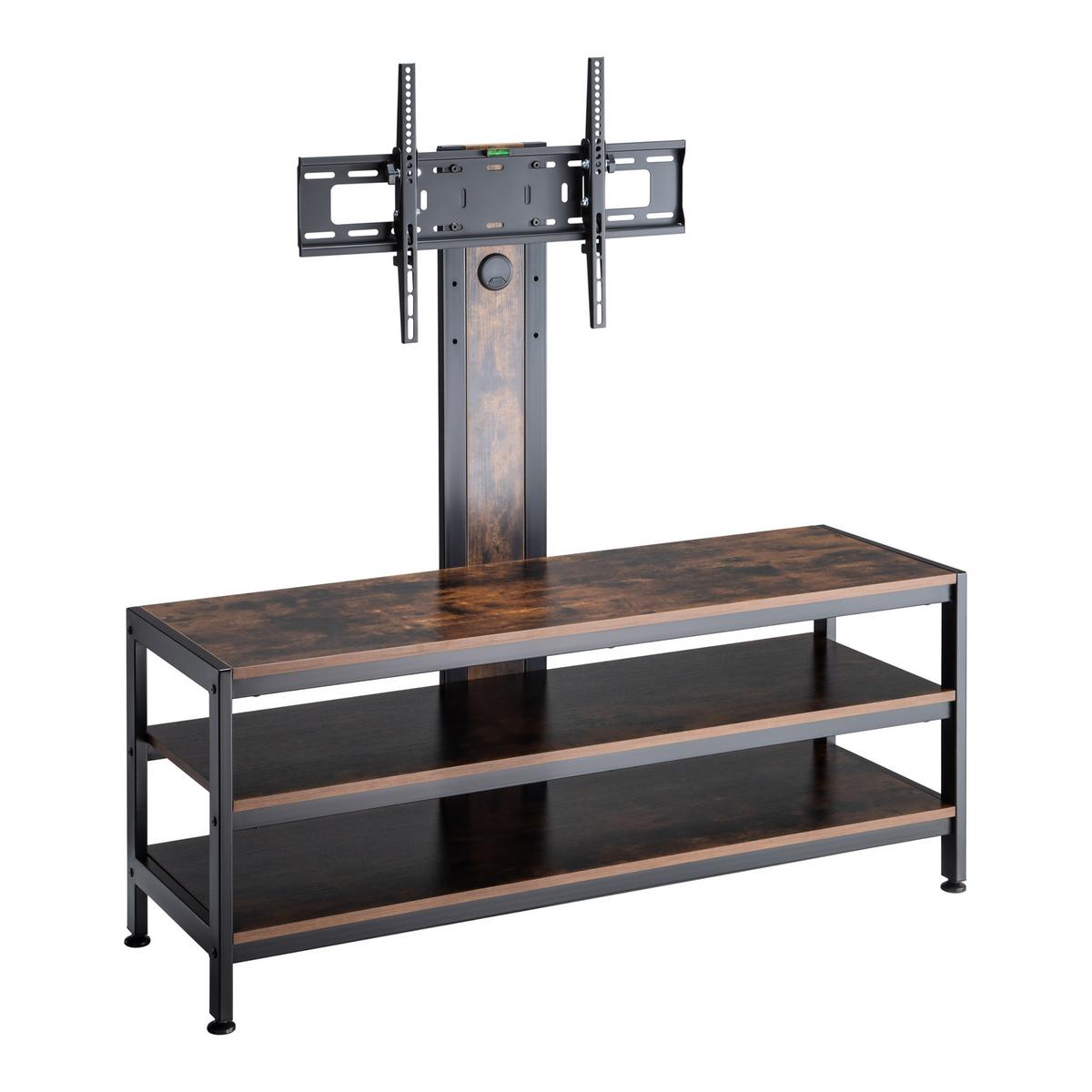 TV-HALTERUNG Stockholm - Wildeiche/Schwarz, Holzwerkstoff/Metall (120/108/40cm) - pro.tec