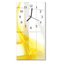 WANDUHR aus Glas 30x60 cm - Abstraktion - Gelb, Glas (30/60/0.4cm) - TULUP