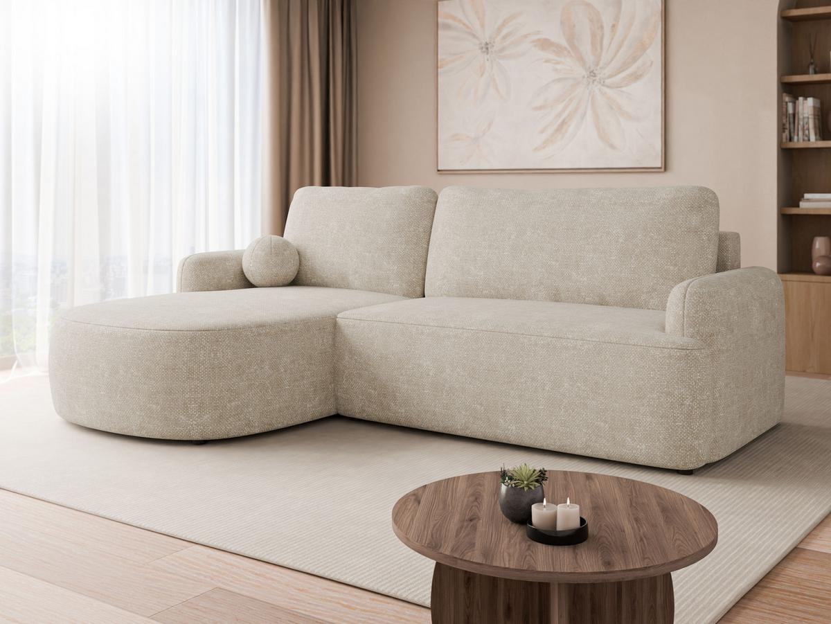 ECKSOFA Loridu Premium, Seite: Links - Beige/Schwarz, Holz/Kunststoff (250/174cm) - MIRJAN24