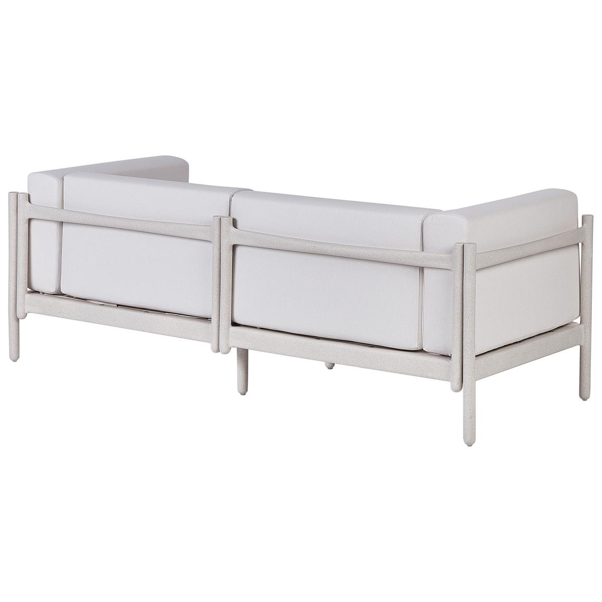 GARTENSOFA 2-Sitzer Beige Ferretti - Beige, Kunststoff (187/68/73cm) - Beliani