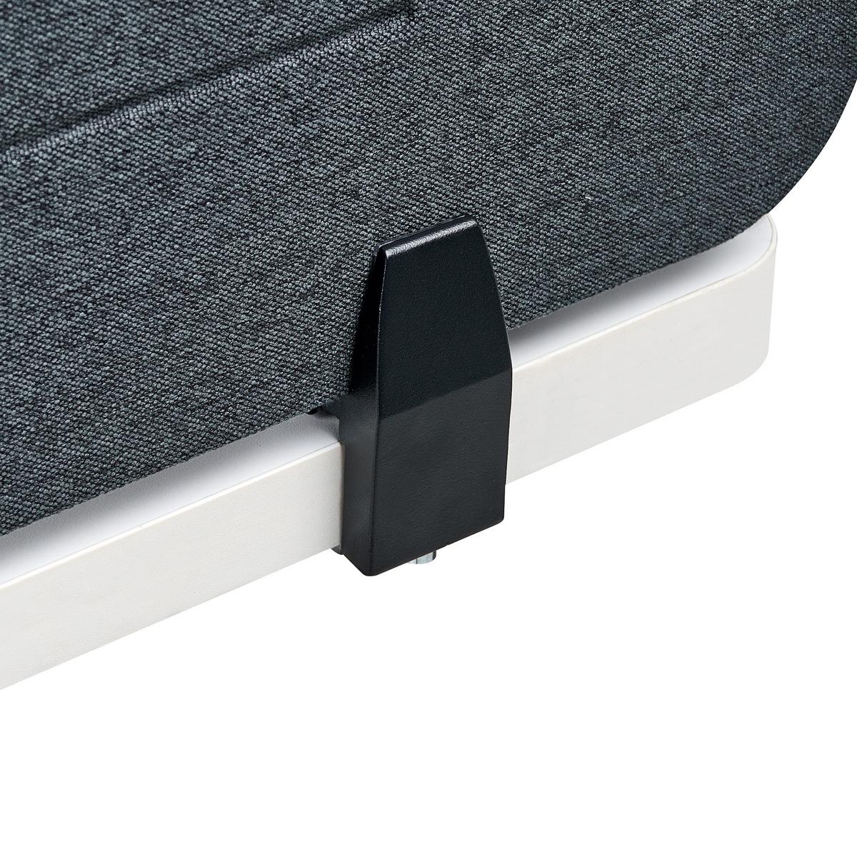 SCHREIBTISCHTRENNWAND 120/40 cm Dunkelgrau Ziggy - Dunkelgrau, Textil (120/40/2cm) - Beliani