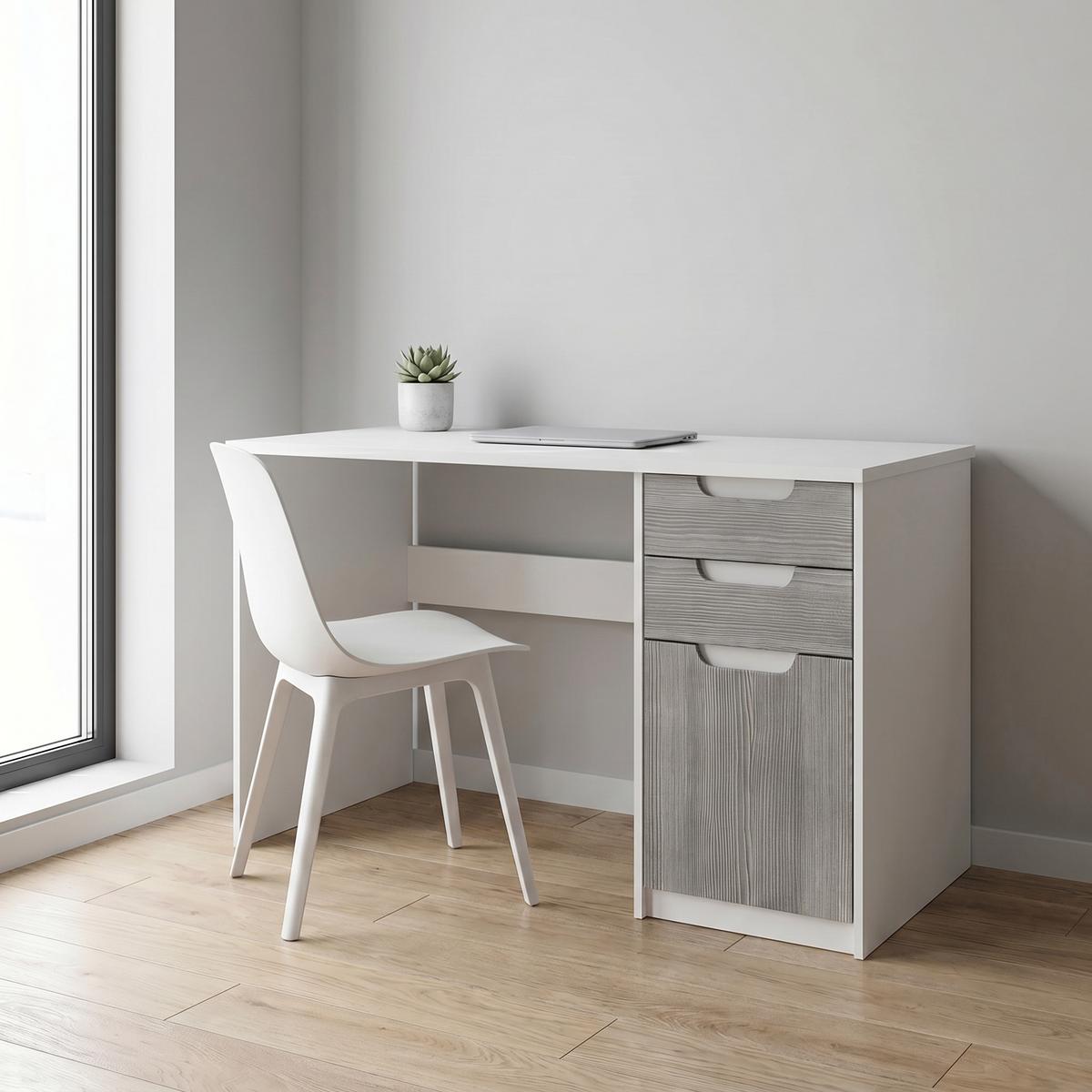 SCHREIBTISCH Logan Fronten in Avola-Anthrazit - Anthrazit, Holzwerkstoff (60/129/76cm) - Vladon