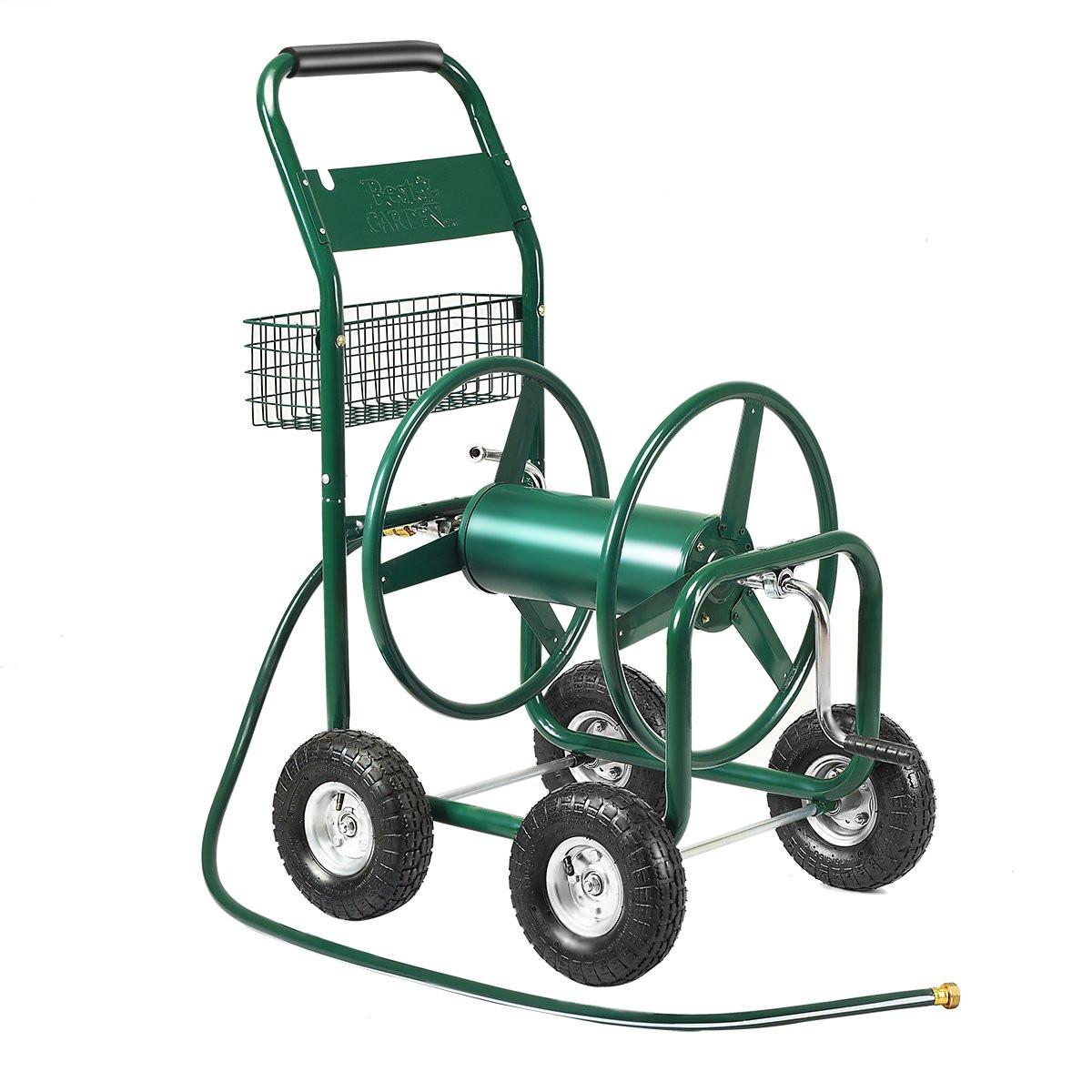 WASSERSCHLAUCHTROMMELWAGEN Grün - Grün, Metall (95/113/62cm) - COSTWAY
