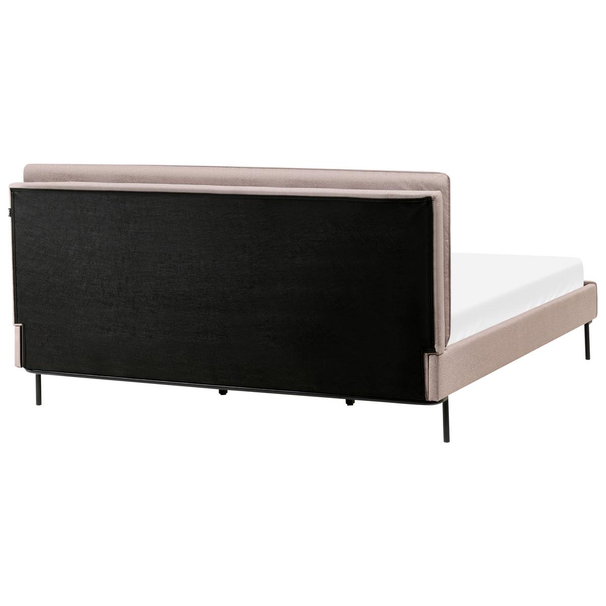 BETT mit Lattenrost 180/200 cm Stoff Taupe Corio - Taupe, Textil (180/200cm) - Beliani