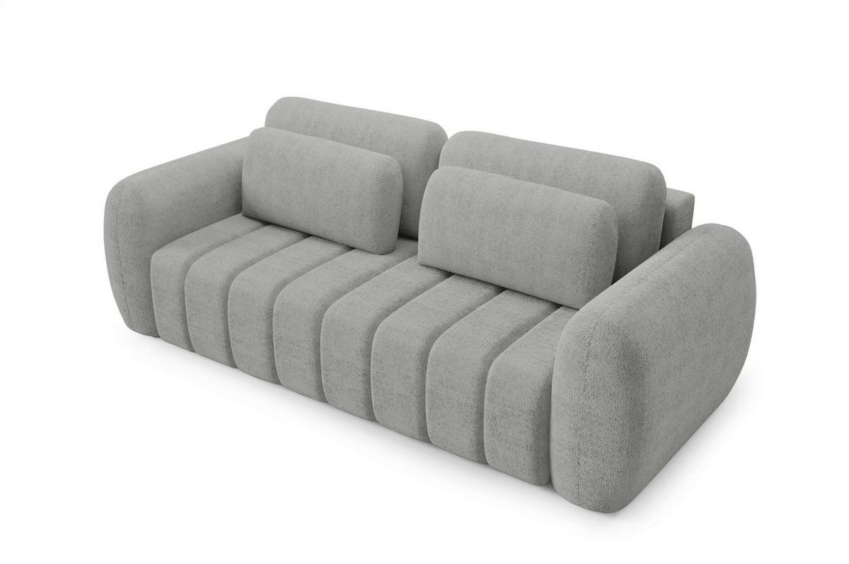 SCHLAFSOFA Caria - Grau, Holzwerkstoff/Textil (266/95/110cm) - Fun Möbel